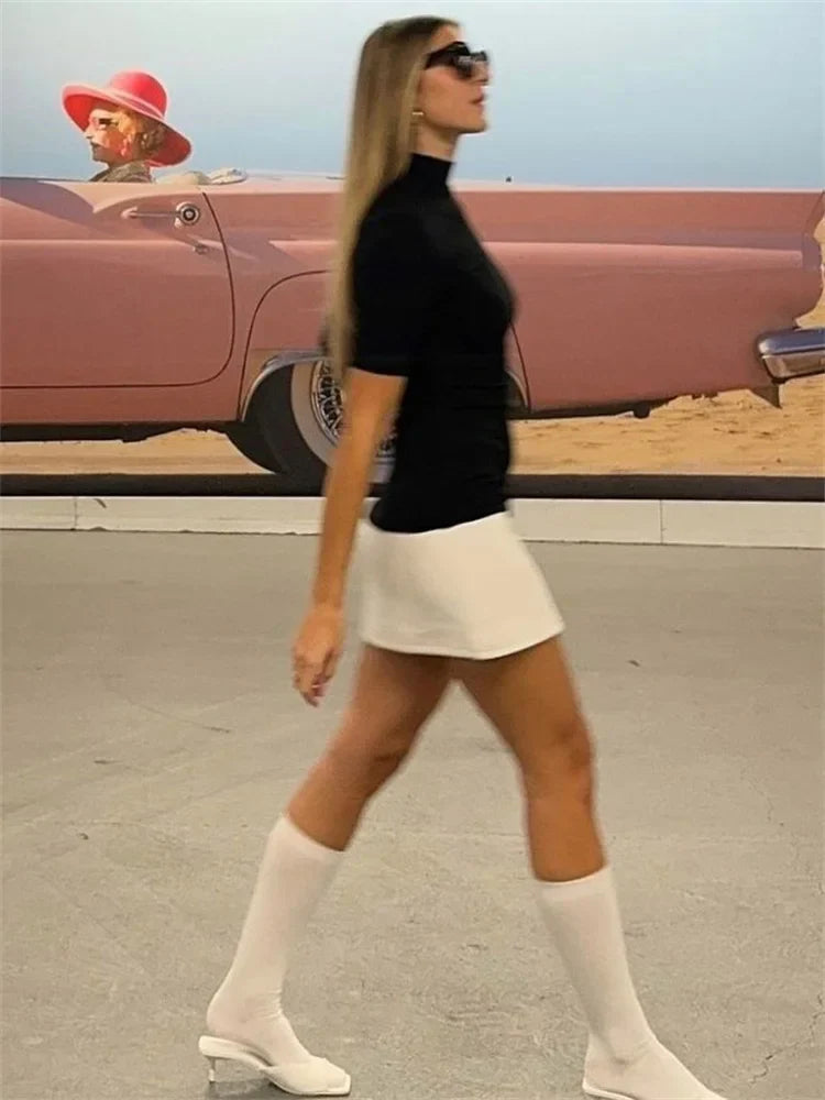 Meg High Neck Mini Dress
